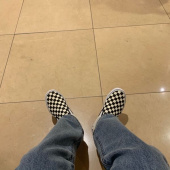 반스(VANS) 클래식 슬립온 - (체커보드) 블랙:화이트 / VN000EYEBWW1 후기