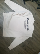 커버낫(COVERNAT) 레이아웃 로고 크루넥 크림 후기
