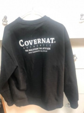 커버낫(COVERNAT) 레이아웃 로고 크루넥 블랙 후기