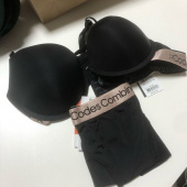 코데즈컴바인 이너웨어(CODES COMBINE INNERWEAR) 퓨징 블랙 골드 베이직 브라 팬티 세트 후기