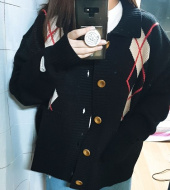 메인부스(MAINBOOTH) Argyle Cardigan(BLACK) 후기
