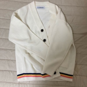 블론드나인(BLOND9) Three Color Knit Cardigan_WHITE 후기