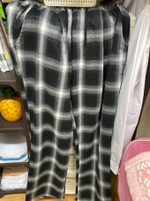 오피셜가먼트(OFFICIAL GARMENT) 탄체크 와이드 팬츠 (블랙) 후기