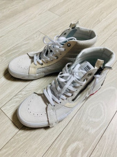 반스(VANS) 스케이트 하이 리이슈 캡 - (글리터 믹스) - 블랑 드 블랑:화이트 / VN0A3WM1TUT1 후기