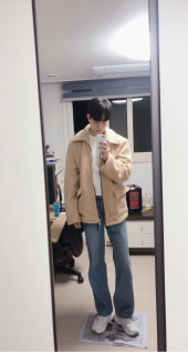 어텐션로우(ATTENTIONROW) 후리스 집업 트러커 자켓 (베이지) 후기
