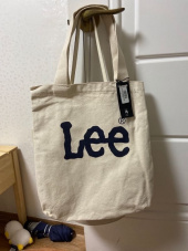 리(LEE) 빅 로고 에코백 (WHITE/NAVY) 후기