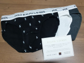 폴로 랄프 로렌(POLO RALPH LAUREN) 코튼 엘라스틴 콤포트 브리프 3팩(Black & PP/Charcoal/White)-멀티 후기