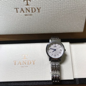 탠디(TANDY) 클래식 커플 메탈 손목시계 T-3705 여자 화이트 후기
