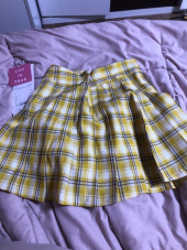 러브이즈트루(LUV IS TRUE) SZ CHECK SET UP SKIRT(YELLOW) 후기