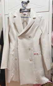 하트클럽(HEART CLUB) Heart Pleats Jacket Dress_Light Beige 후기