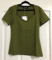 해프닝(HAPPENING) HEART NECK T-SHIRTS(KHAKI) 후기