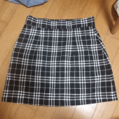 큐리티(CURETTY) C GLITTER CHECK MINI SKIRT_BLACK 후기