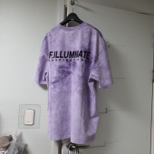 필루미네이트(FILLUMINATE) 유니섹스 오버핏 타이다이 로고 티-차콜 후기