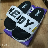 널디(NERDY) 벨크로 플랫폼 슬라이드 화이트 후기