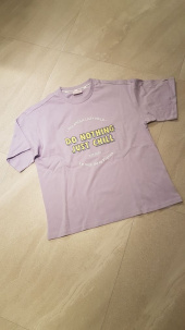 로라로라(ROLAROLA) (TS-20303) DO NOTHING JUST CHILL T-SHIRT LAVENDER 후기