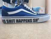 반스(VANS) 올드스쿨 - (쉬트 해픈스) 드레스 블루:트루 블루 / VN0A4U3B2BL1 후기