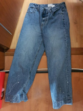 메종미네드(MAISON MINED) PAINTING CROPPED WIDE DENIM BLUE 후기