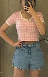 더완더(THEWANDER) DOUBLE CHECK CARDIGAN PINK 후기