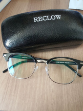 리끌로우(RECLOW) RC E386 BLACK SILVER 청광렌즈 VER 안경 후기