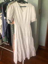 에트몽(ETMON) Cotton Punching Lace Dress Light Green 후기
