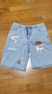 유쓰배쓰(YOUTHBATH) 20SS 그래픽필름데님하프팬츠 후기