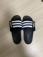 아디다스(ADIDAS) 아딜렛 컴포트 ADJ - 블랙:화이트 / EG1344 후기