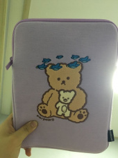 어프어프(EARPEARP) Blue bird bear-purple-ipad pouch(아이패드 파우치) 후기