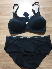 푸마 바디웨어(PUMA BODYWEAR) 여성 스테디셀러 4차 브라팬티 2종 블랙 후기