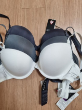 코데즈컴바인 이너웨어(CODES COMBINE INNERWEAR) 화이트 로고 원포인트 베이직 브라 팬티 세트 후기