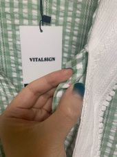 바이탈싸인(VITALSIGN) Sailor Gingham Dress (Navy) 후기