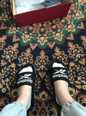 리복(REEBOK) 컴포트 슬라이드 - 블랙:화이트 / FU7205 후기