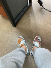 반스(VANS) 스케이트 하이 - (타이거 패치워크) 블랙:트루 화이트 / VN0A4BV61IO1 후기