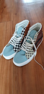 반스(VANS) 스케이트 하이 - (타이거 패치워크) 블랙:트루 화이트 / VN0A4BV61IO1 후기