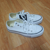 컨버스(CONVERSE) 척테일러 올스타 캔버스 리프트 화이트 560251C 후기