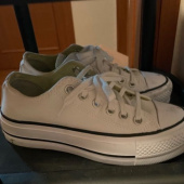 컨버스(CONVERSE) 척테일러 올스타 캔버스 리프트 화이트 560251C 후기