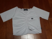 참스(CHARM'S) Heart Lip Logo Shirring Crop T WH 후기