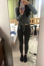 안다르(ANDAR) 에어코튼 시리 8.2부 레깅스_비스타블루_(AJF8L-18LBL) 후기