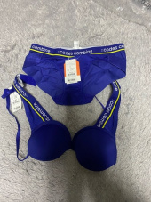 코데즈컴바인 이너웨어(CODES COMBINE INNERWEAR) 컬러 라인밴드 코발트블루 브라 팬티 세트 후기
