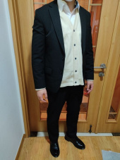 블론드나인(BLOND9) SEMI OVER-FIT V NECK CADIGAN_NAVY 후기