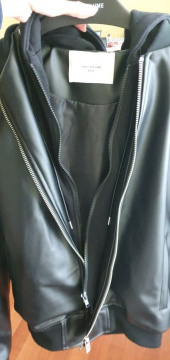 레이디 볼륨(LADY VOLUME) 324 LEATHER HOOD JUMPER_BLACK 후기
