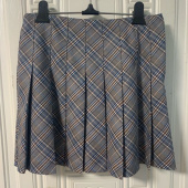 큐리티(CURETTY) C METALLIC CHECK PLEATS SKIRT_LIGHT BLUE 후기