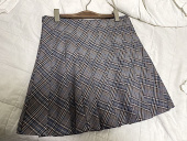 큐리티(CURETTY) C METALLIC CHECK PLEATS SKIRT_LIGHT BLUE 후기