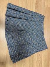 큐리티(CURETTY) C METALLIC CHECK PLEATS SKIRT_YELLOW 후기