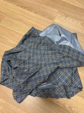 큐리티(CURETTY) C METALLIC CHECK PLEATS SKIRT_YELLOW 후기