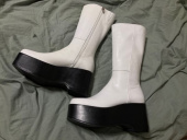 큐리티(CURETTY) C SQUARE TOE BOOTS_WHITE 후기