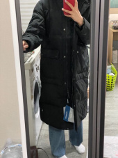 디스커버리 익스페디션(DISCOVERY EXPEDITION) 반슬리 여성 스몰로고 다운 롱패딩 (B/BLACK) 후기