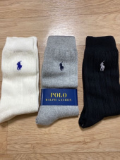 폴로 랄프 로렌(POLO RALPH LAUREN) 케이블 코튼블렌드 삭스 3팩 - 멀티 후기