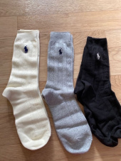 폴로 랄프 로렌(POLO RALPH LAUREN) 케이블 코튼블렌드 삭스 3팩 - 멀티 후기