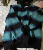 디스이즈네버댓(THISISNEVERTHAT) Striped Crewneck Brown/Skyblue 후기