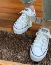 컨버스(CONVERSE) 척테일러 올스타 리프트 클린 레더 화이트 561680C 후기